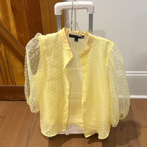 Polka Dot Yellow Blouse - Picture 1 of 4